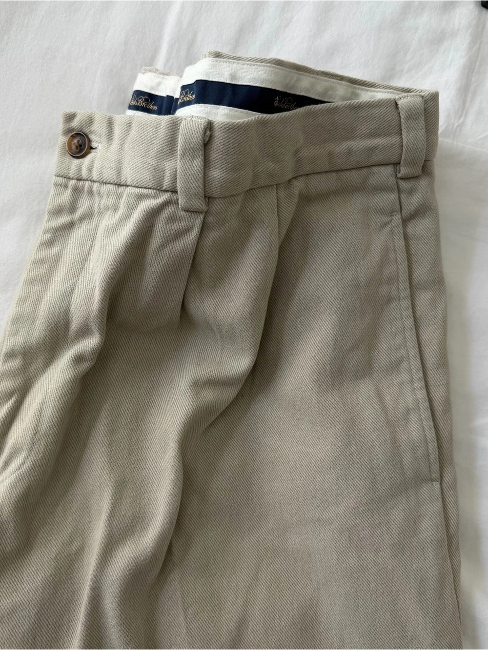 Brooks Brothers Men's Khaki Straight-Leg Dress Pants